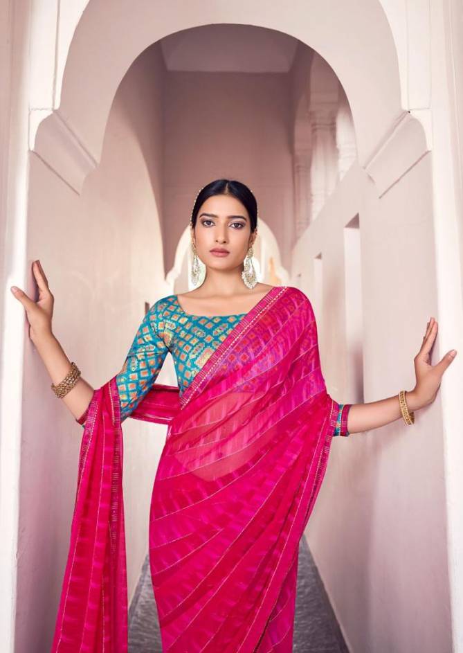 Kashvi Maanvi Regular Wear Printed Georgette Latest Designer Saree Collection 